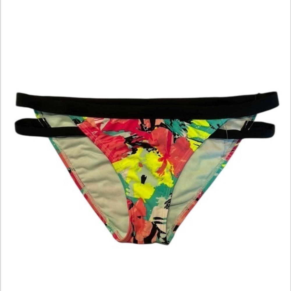 Xhilaration floral print bikini swimsuit bottoms size medium